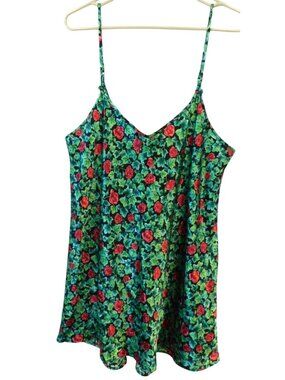 Vanity Fair XL Floral Nightgown Ivy Roses Slip Chemise Cottagecore Vintage 1990s